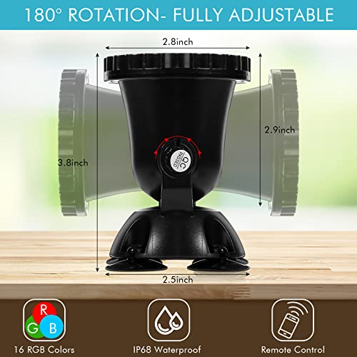 Macarrie 2 Set Color Changing Underwater Fountain Lights