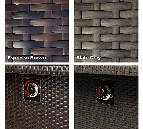 Outland Living 410 Series - 36-Inch Outdoor Propane Gas Fire Table, Slate Grey/Square