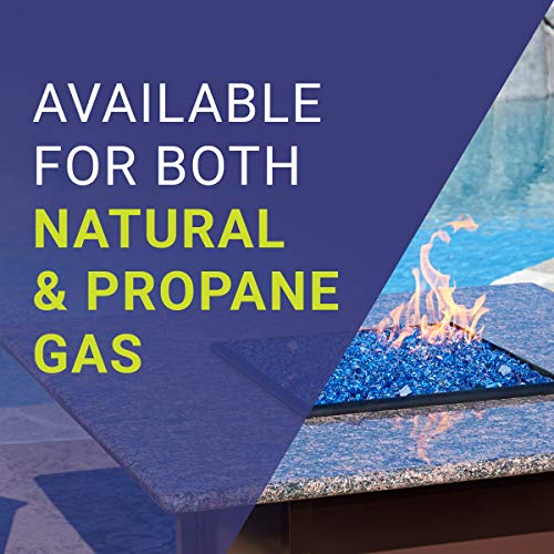 American Fireglass SS-SQPKIT-P-12 Propane 12" Square Stainless Steel Drop-in Pan with Spark Ignition Kit (6" Fire Pit Ring)