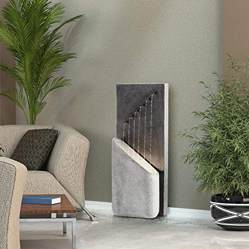 Alpine Corporation Infinity Calming Floor Outdoor Water Fountain Garden
