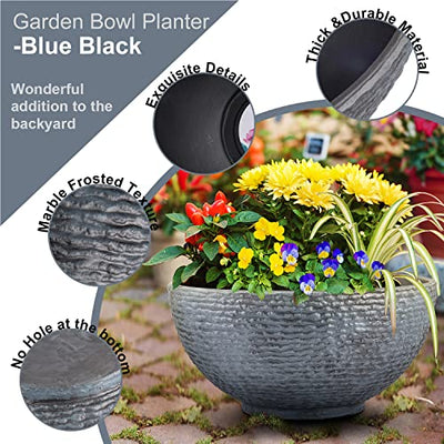 Sungmor Low Bowl Planter Large Garden Bowl