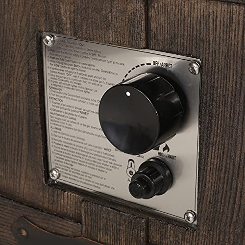 Christopher Knight Home 315620 Arnton Fire Pit, Wooden Brown