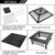 Bonnlo Outdoor Portable Fire Pit 32" with Barbecue/Cooking Grill, Poker and Rain Cover Square Metal 3 in 1 Wood Burning Fire Pit Backyard Patio Terrace