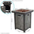 Sunnydaze Square Outdoor Propane Gas Fire Pit Table