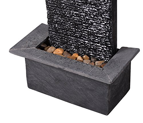 Kenroy Home 51035BLSL Alluvium Fountains, 48 Inch Height, Black Slate Finish
