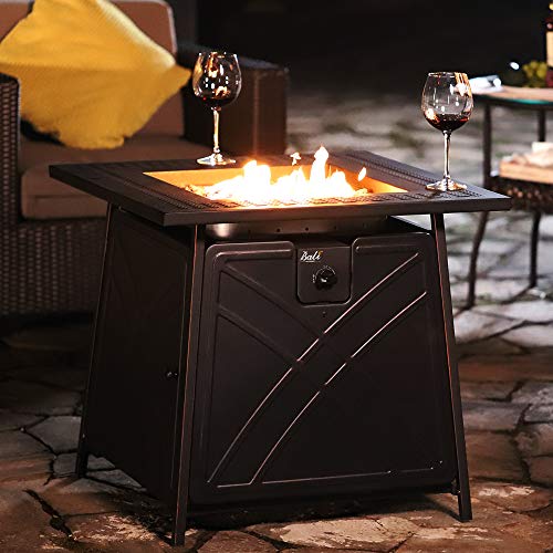 BALI OUTDOORS Gas Fire Pit Table 28 inch 50,000 BTU