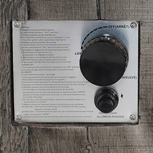 Sunnydaze Square Outdoor Propane Gas Fire Pit Table