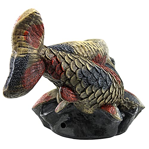 Design Toscano EU1046 Showa Asian Koi Spitter Piped Statue, full color