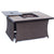 Cambridge 40,000 BTU Woven Fire Pit Coffee Table with Wood Grain Tile Top