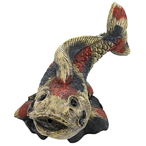 Design Toscano EU1046 Showa Asian Koi Spitter Piped Statue, full color