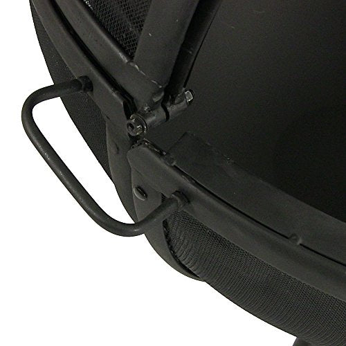 Sunnydaze Flaming Ball Fire Pit - Outdoor 30 Inch Round Wood Burning Backyard & Patio Firepit - Portable Black Sphere - Protective Cover