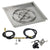 American Fireglass SS-SQPKIT-N-24 Natural Gas 24" Square Stainless Steel Drop-in Pan with Spark Ignition Kit (18" Fire Pit Ring)
