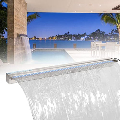 PONDO 316 Stainless Steel Spillway with 7-Color LED Light Bar