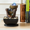 Tabletop Fountain Indoor Waterfall Meditation Fountain Office Relaxing Tabletop Fountain Includes Many Natural River Rock LED Lights Rolling Decorative Bubble Balls