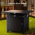 Ciays Propane Fire Pits 28 Inch Outdoor Gas Fire Pit, 50,000 BTU Steel Fire Table with Lid and Lava Rock, Add Warmth and Ambience to Gatherings and Parties On Patio Deck Garden Backyard, Black