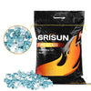 GRISUN Aqua Blue Fire Glass for Fire Pit, 20 Pounds 1/2 Inch High Luster Reflective Tempered Glass Rocks for Natural or Propane Fireplace, Safe for Outdoors and Indoors Firepit Glass
