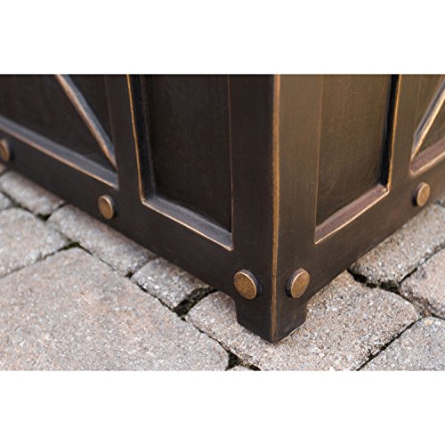 Cambridge CLASSIC1PCFP Square Gas Fire Pit with Durastone Top, 40" Outdoor Furniture