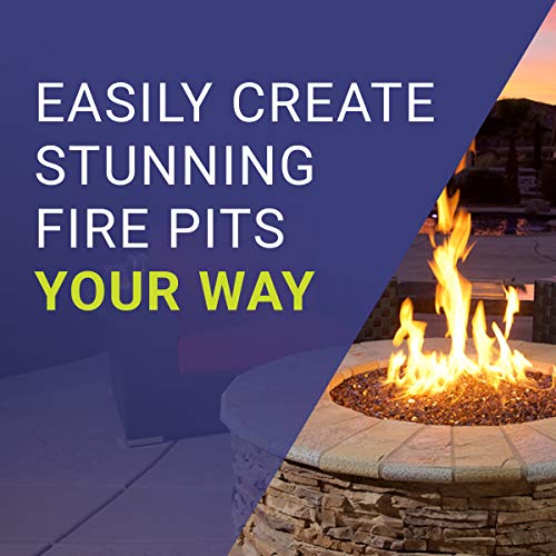 American Fireglass SS-SQPKIT-N-36 Natural Gas 36" Square Stainless Steel Drop-in Pan with Spark Ignition Kit (18" Fire Pit Ring)