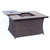 Cambridge 40,000 BTU Woven Fire Pit Coffee Table with Wood Grain Tile Top