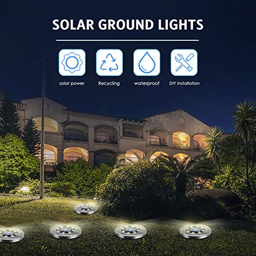 OULONGER Solar Outdoor Lights,Upgraded Waterproof Solar Garden Pathway Lights - 12 Pack