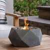 Terra Flame Tabletop Fire Bowls – Graphite Table Top Fire Bowl for Indoor and Outdoor, Portable Fireplace and Table Top Fire Pit for Patio, Geometric Design Centrepiece