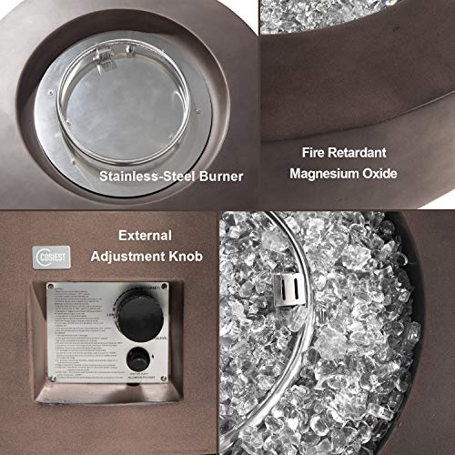 COSIEST Outdoor Propane Fire Pit Table