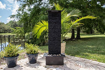 Kenroy Home 51035BLSL Alluvium Fountains, 48 Inch Height, Black Slate Finish