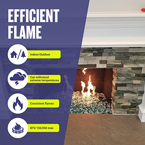 American Fire Glass H-Burner Kit for Natural Gas, 30" x 6"