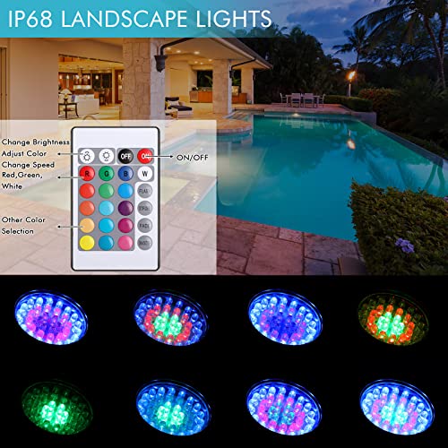 Macarrie 2 Set Color Changing Underwater Fountain Lights
