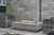 Elementi Manhattan 56 Inch Concrete Outdoor 45,000 BTU Square Natural Gas Ignition Patio Fire Pit Table with Lava Rock and Canvas Cover