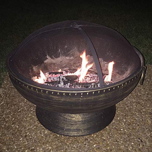 Sunnydaze Outdoor Fire Pit Bowl - 30 Inch Large Round