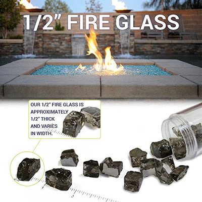 American Fireglass 1/2" Maui Breeze Reflective Fire Glass, 20 lb. Bag