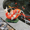 Design Toscano EU59307 Kohaku Asian Koi Piped Spitter Statue,orange