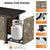 Vicluke 44 Inch Aluminum Propane Fire Pit Table with Faux Ledgestone