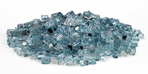 American Fireglass 1/2" Azuria Reflective Fire Glass, 20 lb. Bag