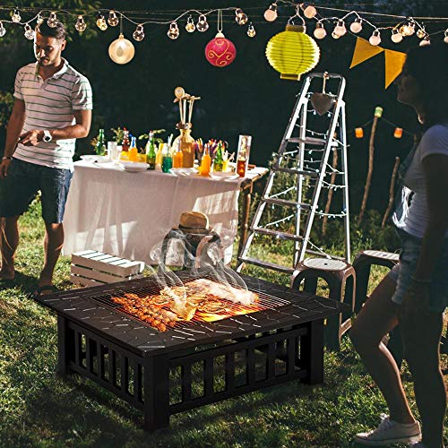 Yaheetech Multifunctional Fire Pit Table