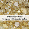 GRISUN Gold Fire Glass for Fire Pit, 20 Pounds 1/2 Inch High Luster Reflective Tempered Glass Rocks for Natural or Propane Fireplace, Safe for Outdoors and Indoors Firepit Glass