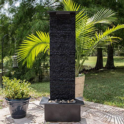 Kenroy Home 51035BLSL Alluvium Fountains, 48 Inch Height, Black Slate Finish