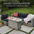 Best Choice Products Fire Pit Table 42in 50,000 BTU Rectangular Steel Propane Gas for Outdoor, Patio w/Burner Lid, Auto Ignition, Hideaway Tank Storage, Cover, Glass Beads - Gray
