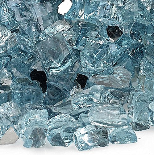 American Fireglass 1/2" Azuria Reflective Fire Glass, 20 lb. Bag