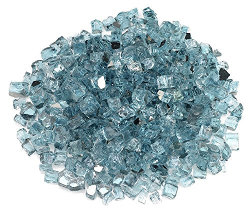 American Fireglass 1/2" Azuria Reflective Fire Glass, 20 lb. Bag