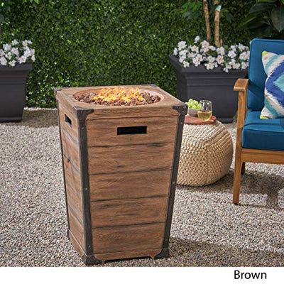 Christopher Knight Home 307775 Alice Outdoor Fire Pit, Brown