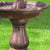 Sunnydaze 2-Tier Solar Powered Outdoor Water Fountain with Battery Backup - Outdoor Garden and Patio Decor Waterfall Feature - Rust Finish - 35 Inch